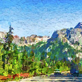 Driving through the Cascades National Park, Washington State Mixed Media by Tatiana Travelways