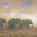 Dust Riders Painting by Steve Mitchell