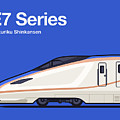 E7 Series Shinkansen Bullet Train Side by Organic Synthesis