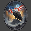 Eagle's Vigil in Cosmic Splendor by Walter Herrit