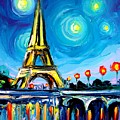 Eiffel VII Painting by Aja Trier Eiffel VII Painting by Aja Trier