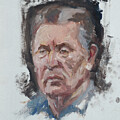 Elderly male head painted from life 03 by Martin Davey