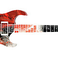Electric Guitar - Buy Colorful Abstract Musical Instrument Painting by Sharon Cummings