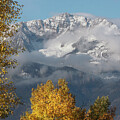 Electric Peak Framed by the Fall Colors by Mark Miller