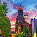 Electric Sunset Panorama In Kansas City Power And Lights District Photograph by Gregory Ballos Electric Sunset Panorama In Kansas City Power And Lights District Photograph by Gregory Ballos