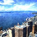 Elliott Bay Seattle Digital Art by SnapHappy Photos Elliott Bay Seattle Digital Art by SnapHappy Photos