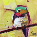 Emerald Crested Hummingbird Painting by Roxy Rich Emerald Crested Hummingbird Painting by Roxy Rich