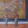 Emperors Enjoy Monet Painting by Marguerite Chadwick-Juner Emperors Enjoy Monet Painting by Marguerite Chadwick-Juner
