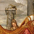 'Esther and Ahasuerus', ca. 1555, Italian School, Oil on canvas, 59 ... Painting by Tintoretto -1518-1594-