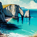 Etretat Coast Normandy by James Lloyd