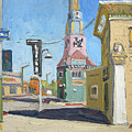 Euclid Tower - City Heights, San Diego, California Painting by Paul Strahm Euclid Tower - City Heights, San Diego, California Painting by Paul Strahm