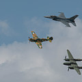F16 P40 and P38 Formation Flight Photograph by Carolyn Hutchins F16 P40 and P38 Formation Flight Photograph by Carolyn Hutchins