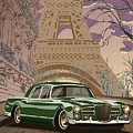 Facel Vega - Paris est a nous. Classic Car Art Deco Style Poster Print Green Edition Digital Art by Moospeed Art Facel Vega - Paris est a nous. Classic Car Art Deco Style Poster Print Green Edition Digital Art by Moospeed Art