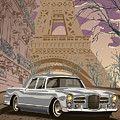 Facel Vega - Paris est a nous. Classic Car Art Deco Style Poster Print Grey Edition Digital Art by Moospeed Art Facel Vega - Paris est a nous. Classic Car Art Deco Style Poster Print Grey Edition Digital Art by Moospeed Art