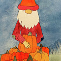 Fall Gnome with Pumpkins Mixed Media by Lisa Neuman Fall Gnome with Pumpkins Mixed Media by Lisa Neuman