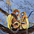 Family Golden Snub Nose Monkeys by JA George AKA The GYPSY
