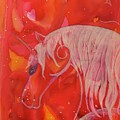 Fanciful Unicorn and Hearts by Sandy Rakowitz