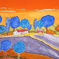 Faraway Farm Painting by John Klobucher Faraway Farm Painting by John Klobucher