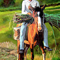 Farmer On A Horse Painting by Jose Manuel Abraham Farmer On A Horse Painting by Jose Manuel Abraham
