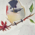 Fat little Chickadee Painting by Roxy Rich Fat little Chickadee Painting by Roxy Rich