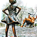 Fearless Girl and Wall Street Bull Statues 5 Photograph by Nishanth Gopinathan Fearless Girl and Wall Street Bull Statues 5 Photograph by Nishanth Gopinathan