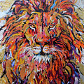 Fearless Lion Painting by Jyotika Shroff Fearless Lion Painting by Jyotika Shroff