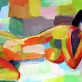 Female nude on bed by Habib Ayat