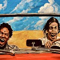 Ferrari Flight - Ferris Bueller Painting by Joel Tesch Ferrari Flight - Ferris Bueller Painting by Joel Tesch