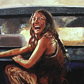 Final Girl Texas Chainsaw Massacre Painting by Sv Bell Final Girl Texas Chainsaw Massacre Painting by Sv Bell