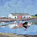 Findhorn Marina, 2015 Painting by PJ Kirk Findhorn Marina, 2015 Painting by PJ Kirk