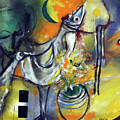 Fishbirdman I am Painting by Winston Saoli 1950-1995 Fishbirdman I am Painting by Winston Saoli 1950-1995