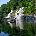Fishing At Twin Falls Photograph by Phil Perkins Fishing At Twin Falls Photograph by Phil Perkins