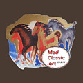 Five Horses ModClassic Art Painting by Enrico Garff Five Horses ModClassic Art Painting by Enrico Garff