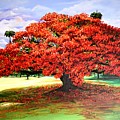 Flamboyant Ablaze Painting by Karin Dawn Kelshall- Best Flamboyant Ablaze Painting by Karin Dawn Kelshall- Best