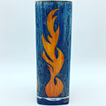 Flame on Blue Glass Art by Christopher Schranck Flame on Blue Glass Art by Christopher Schranck