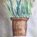 Floating Pot Sprinkled with Purple Flowers Painting by Nina Jatania Floating Pot Sprinkled with Purple Flowers Painting by Nina Jatania
