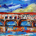 Florence Italy Ponte Vecchio Expressive by Ginette Callaway