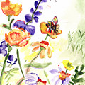 Bees and  flowers by Genevieve Holland