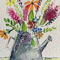 Flower Buzz Painting by Roxy Rich Flower Buzz Painting by Roxy Rich