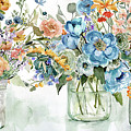 Flower Market Display Painting by Carol Robinson