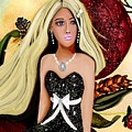 Flower Moon Mixed Media by Lorie Fossa Flower Moon Mixed Media by Lorie Fossa