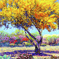 Flowering Desert Painting by Jane Small Flowering Desert Painting by Jane Small