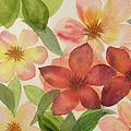Flowers and Leaves Painting by Lisa Neuman Flowers and Leaves Painting by Lisa Neuman