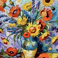 Flowers in a Vase by Ally White