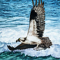 Flying Home With Dinner - Watercolor Art Painting by Sher Nasser Flying Home With Dinner - Watercolor Art Painting by Sher Nasser