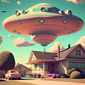 Flying Saucer Frenzy I Mixed Media by Jay Schankman Flying Saucer Frenzy I Mixed Media by Jay Schankman