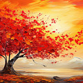 Foliage Impressionist Painting by Lourry Legarde Foliage Impressionist Painting by Lourry Legarde