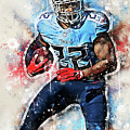 Ball NFL Tennessee Titans Player Derrick Henry Derrickhenry Derrick Henry  Derricklamarhenryjr. Digital Art by Wrenn Huber - Fine Art America