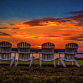 Four Chairs at Sunset in Door County Photograph by James C Richardson Four Chairs at Sunset in Door County Photograph by James C Richardson