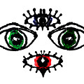 Four Eyes Painting by Stephenie Zagorski Four Eyes Painting by Stephenie Zagorski